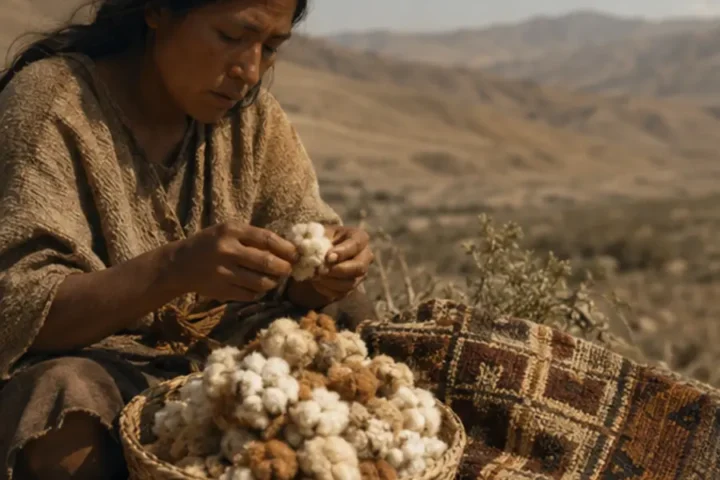 Reconstrucción editorial del algodón cultivado en la costa norte del Perú antiguo
